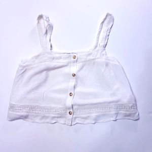 O' Neill White Halter Crop Top Y2K